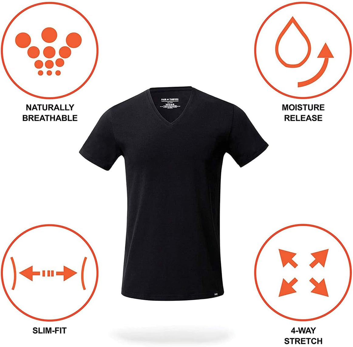 Men Super Soft V Neck | T-Shirt for Men | Breathable, Tagless Performance Cotton Blend | All-Day Wear